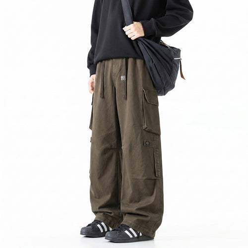 Herren Extraweite Baggy-Cargo-Hose mit Elastikbund, Tunnelzug und Mehrfach‑Utility‑Taschen Echo Archiv