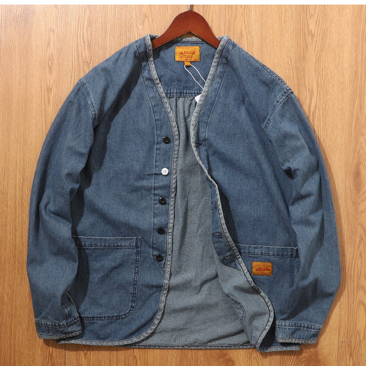 Herren Modische Denim-Jacke mit Taschen Echo Archiv
