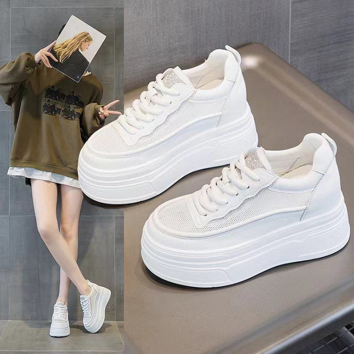 Damen Plateau-Sneaker mit modischen Mesh-Elementen und komfortabler Sohle Echo Archiv