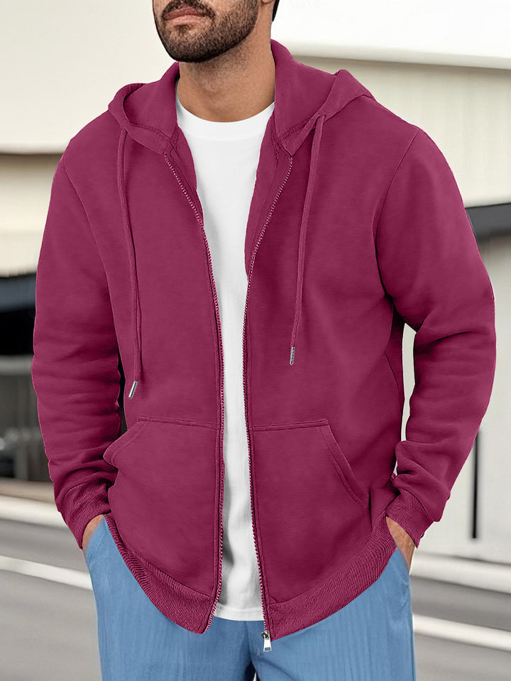Herren lässige Kapuzenjacke mit atmungsaktivem Sweatstoff und praktischen Taschen Echoarchiv