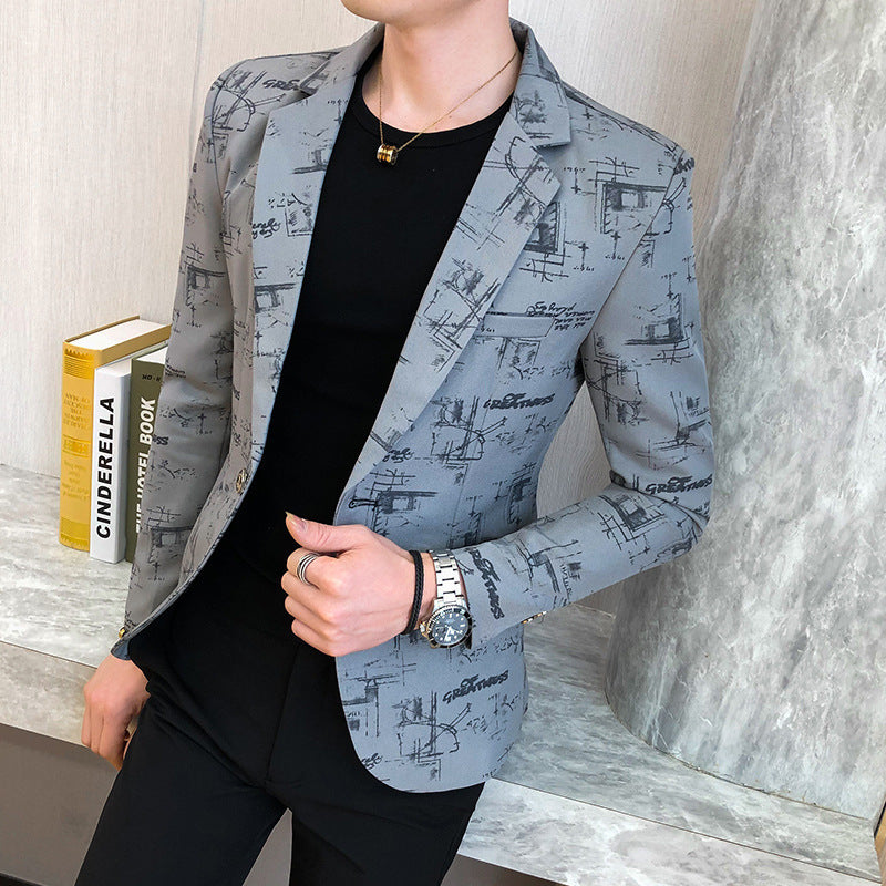 Herren eleganter Designer-Blazer mit modernem Print Echoarchiv