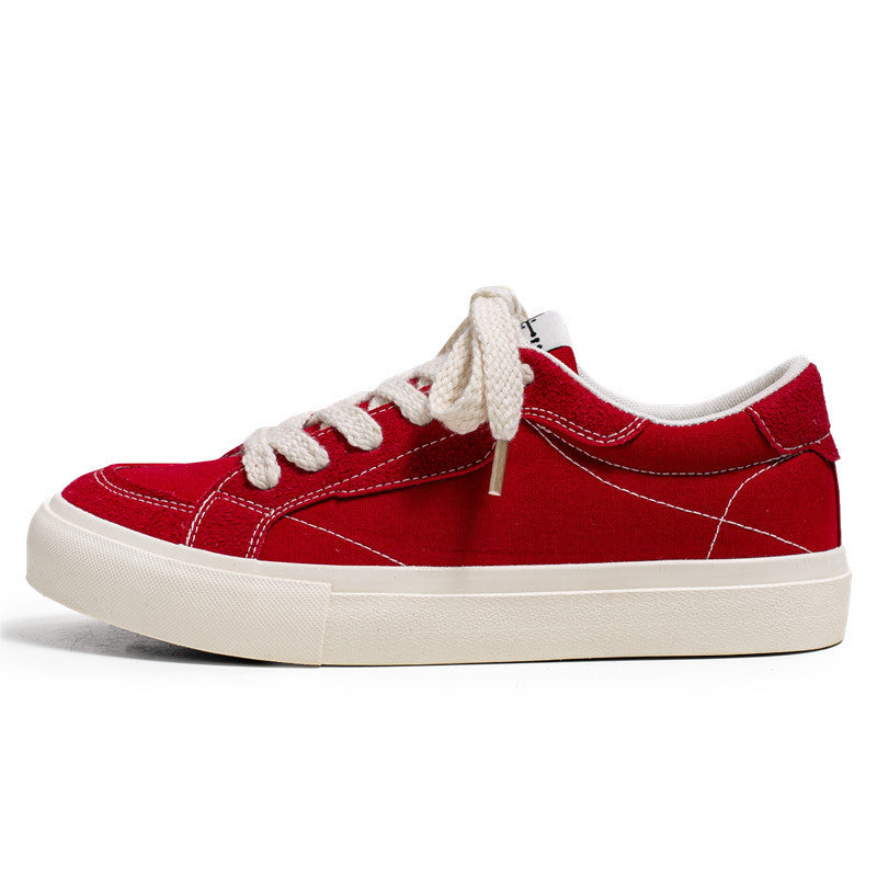 Unisex lässiger Canvas-Low-Top Sneaker mit kontrastnaher Ziersteppung und gepolsterter Plateausohle – Norré