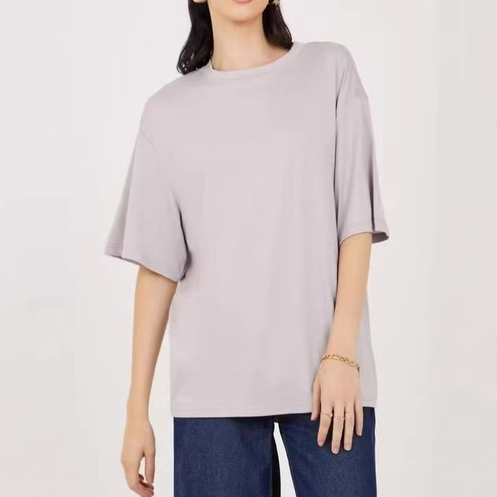 Damen Übergröße Shirt mit lässigem Schnitt und kurzarm Echo Archiv