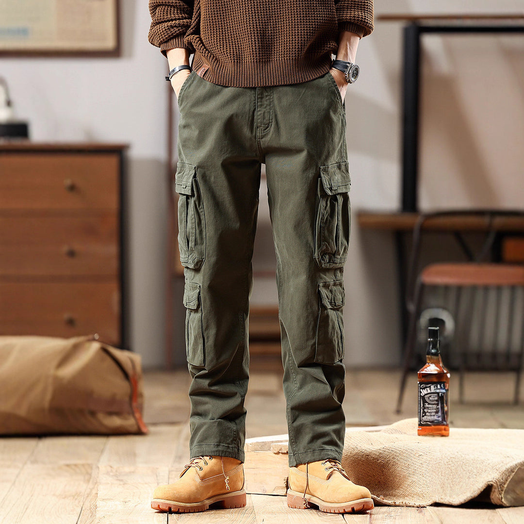 Herren Robuste Cargohose aus Baumwoll-Twill mit Mehrfachtaschen Echo Archiv