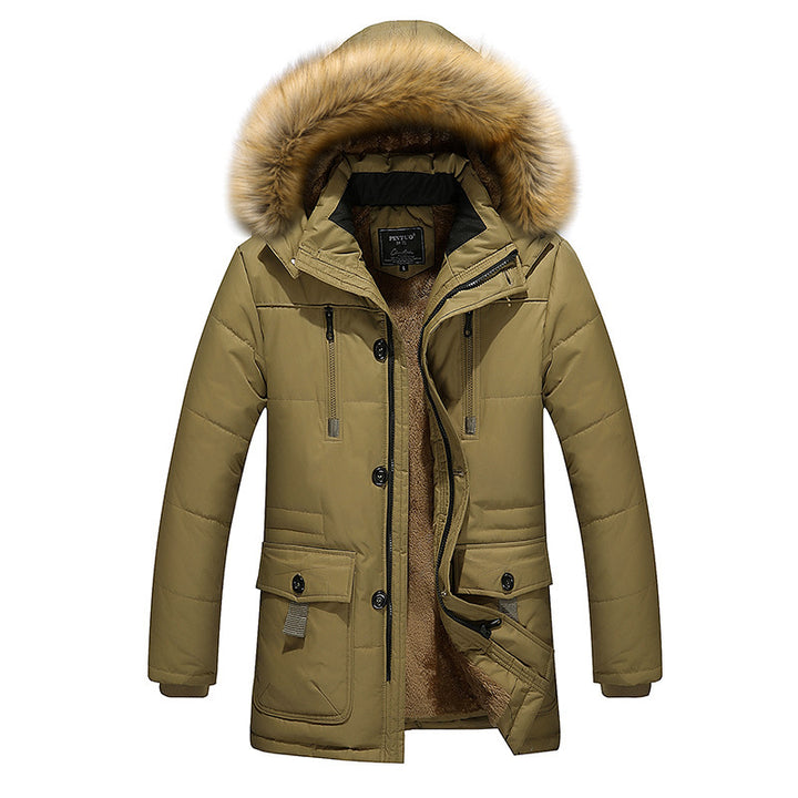 Herren Wattierter Parka mit abnehmbarer Kunstfellblende, Teddyfutter und Windschutz Echo Archiv
