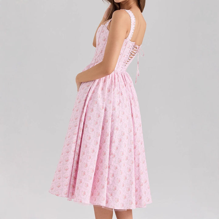 Damen Fein genähtes Sommerkleid mit floralen Mustern Echo Archiv