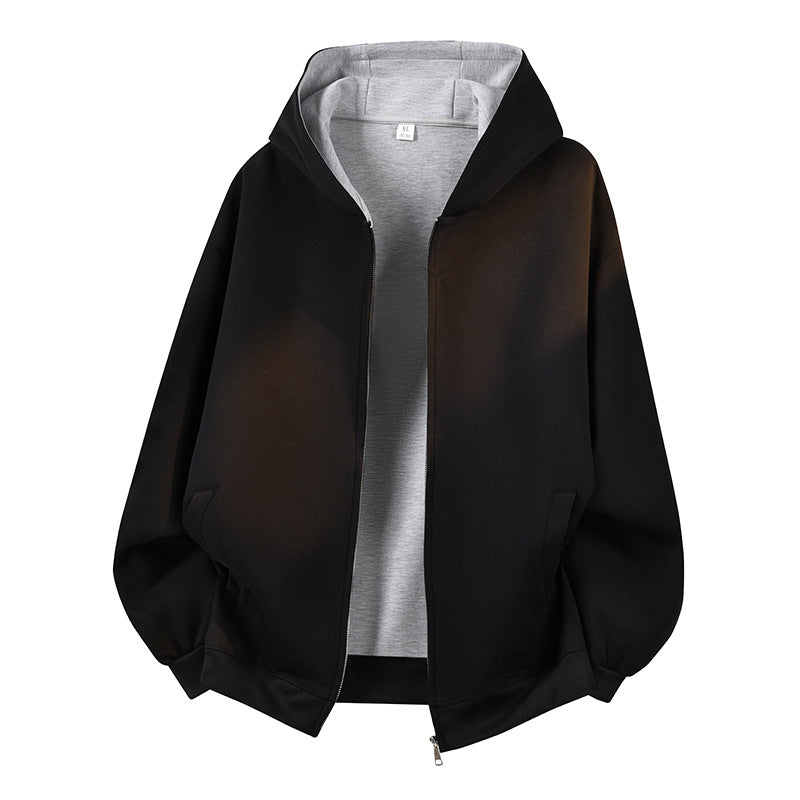 Herren Oversize Kapuzen-Zipjacke Echoarchiv