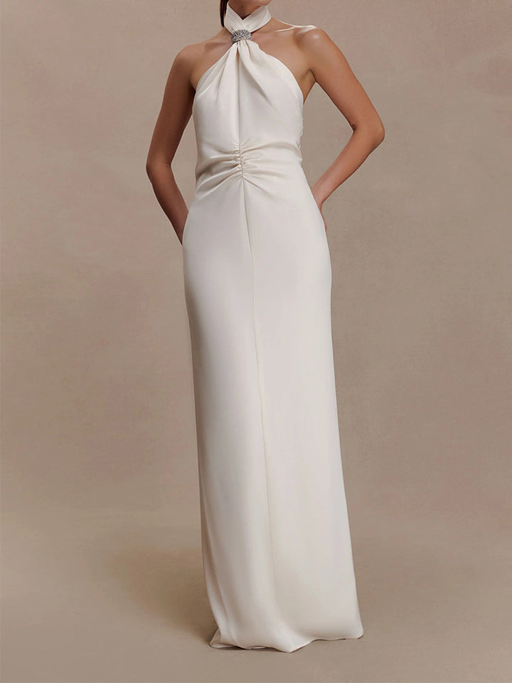Damen Elegantes Halterkleid mit Raffung Echo Archiv
