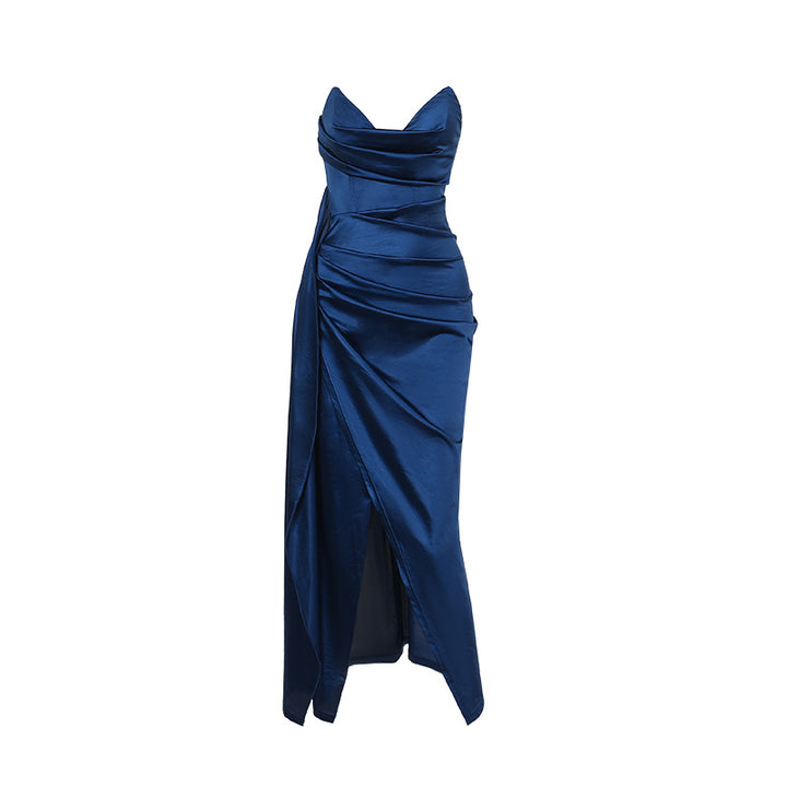 Damen figurbetontes Abendkleid mit asymmetrischem Saum und elegantem Schnitt Echo Archiv