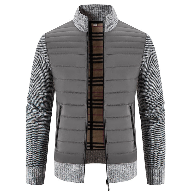 Herren lässige Steppjacke mit Strickärmeln Echoarchiv