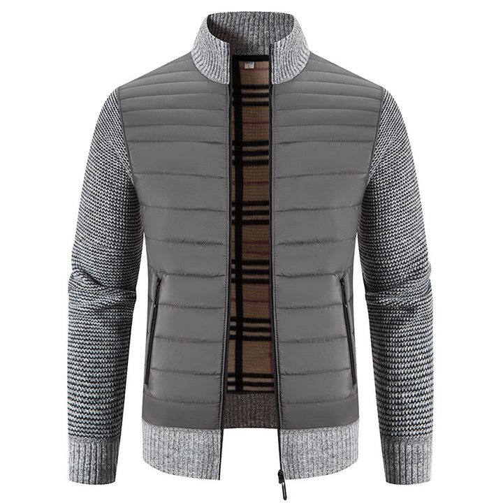 Herren lässige Steppjacke mit Strickärmeln Echoarchiv