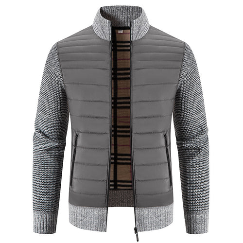 Herren lässige Steppjacke mit Strickärmeln Echoarchiv