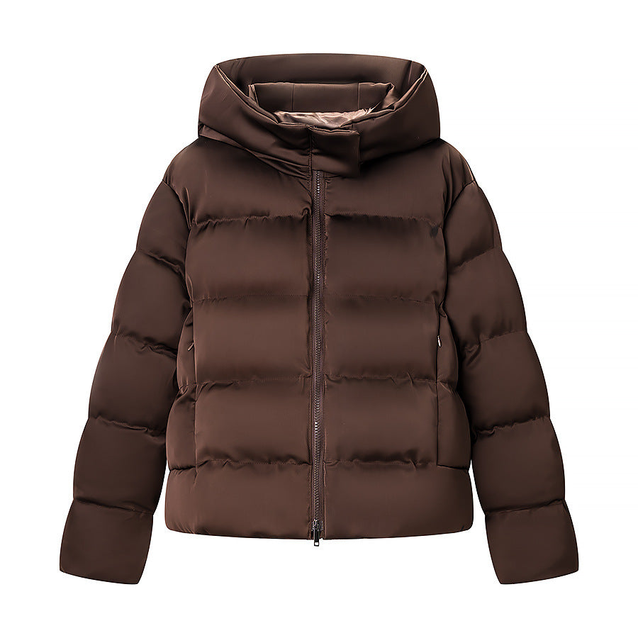 Damen Gefütterte Oversize-Steppjacke mit Volumenärmeln und abnehmbarem Kapuzenkragen Echo Archiv