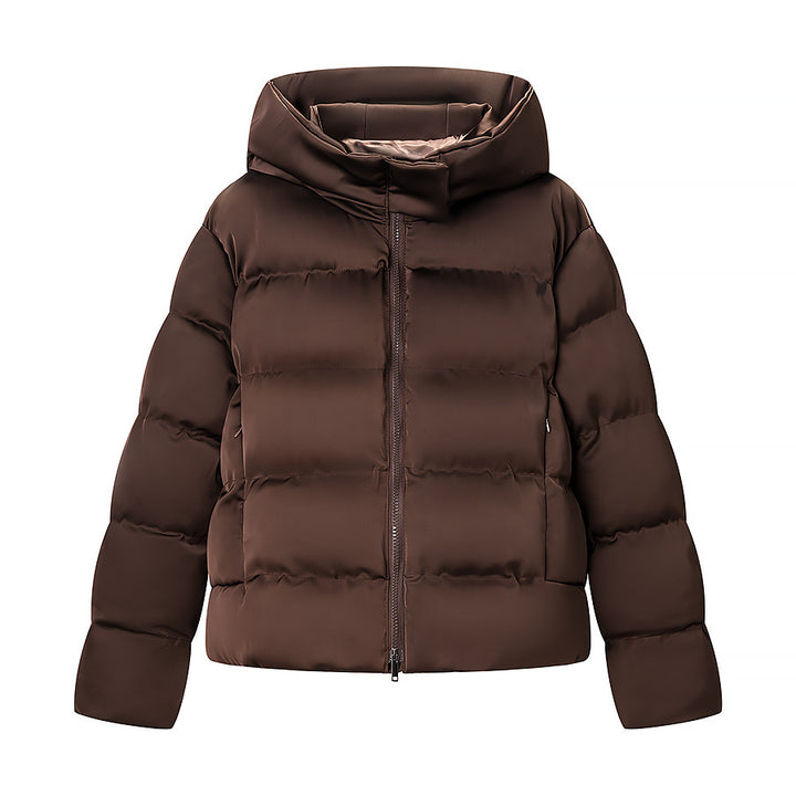Damen Gefütterte Oversize-Steppjacke mit Volumenärmeln und abnehmbarem Kapuzenkragen Echo Archiv