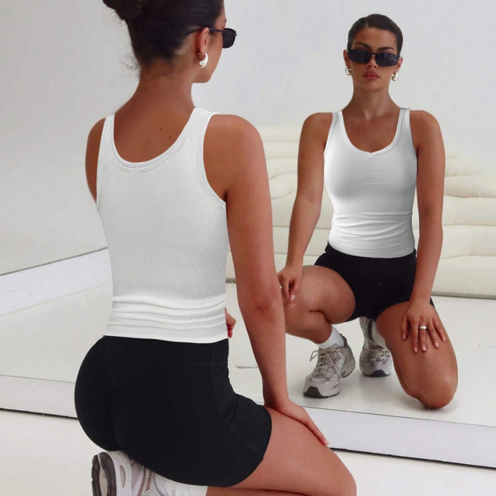 Damen figurbetontes V-Ausschnitt Tanktop Set Echo Archiv