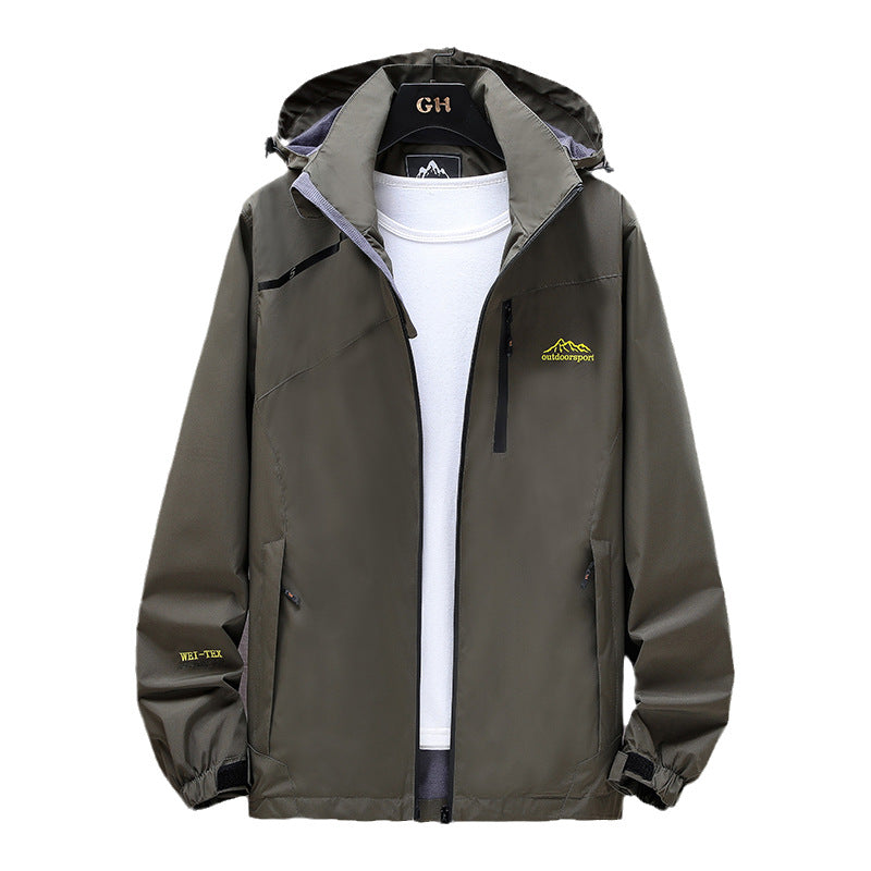 Damen Leichte Wasserabweisende Outdoorjacke mit Kapuze, Brustreißverschluss und verstellbaren Bündchen Echoarchiv