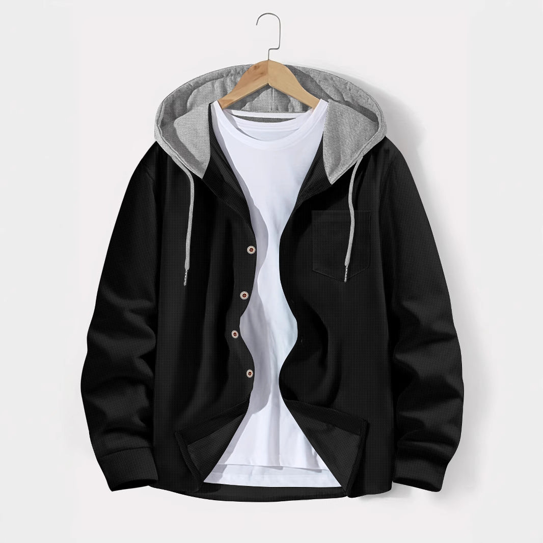 Herren lässige Jacke mit Kapuzen-Design und druckknopfverschluss Echoarchiv