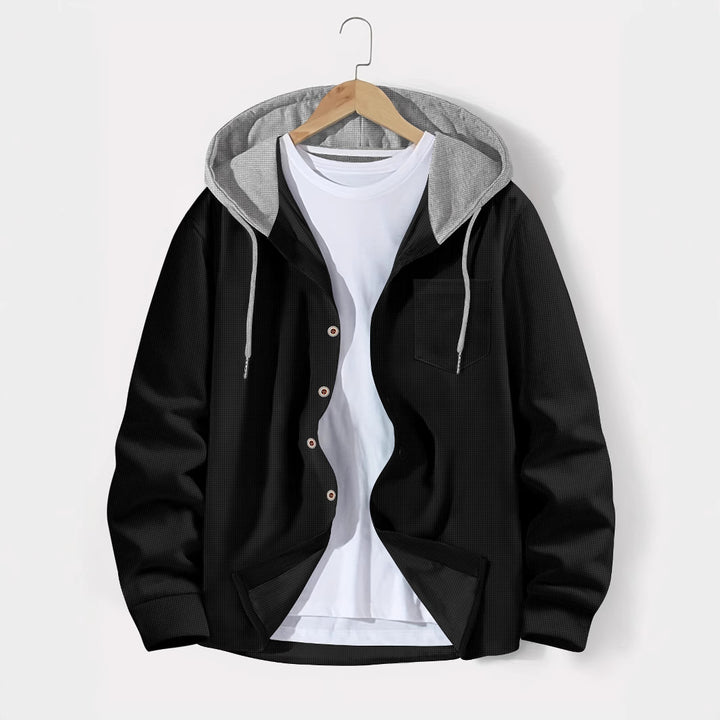 Herren lässige Jacke mit Kapuzen-Design und druckknopfverschluss Echoarchiv
