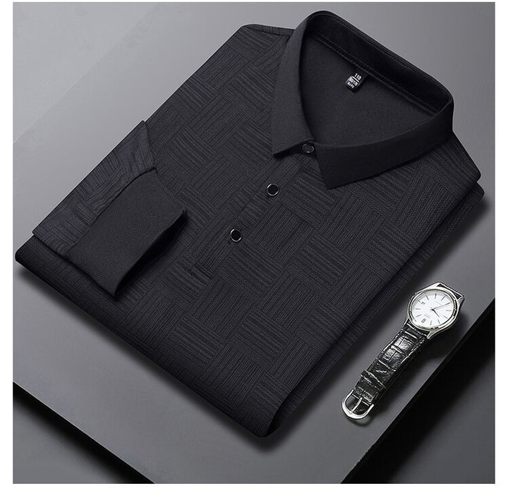 Herren elegantes und atmungsaktives Hemd mit strukturiertem Design Echoarchiv