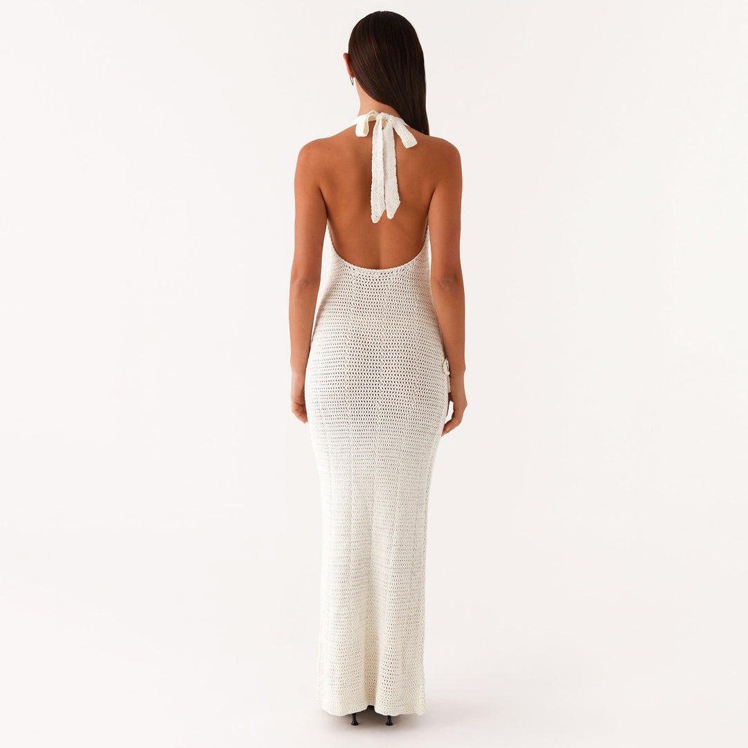 Damen häkel Maxi-Kleid mit floralem Design Echo Archiv