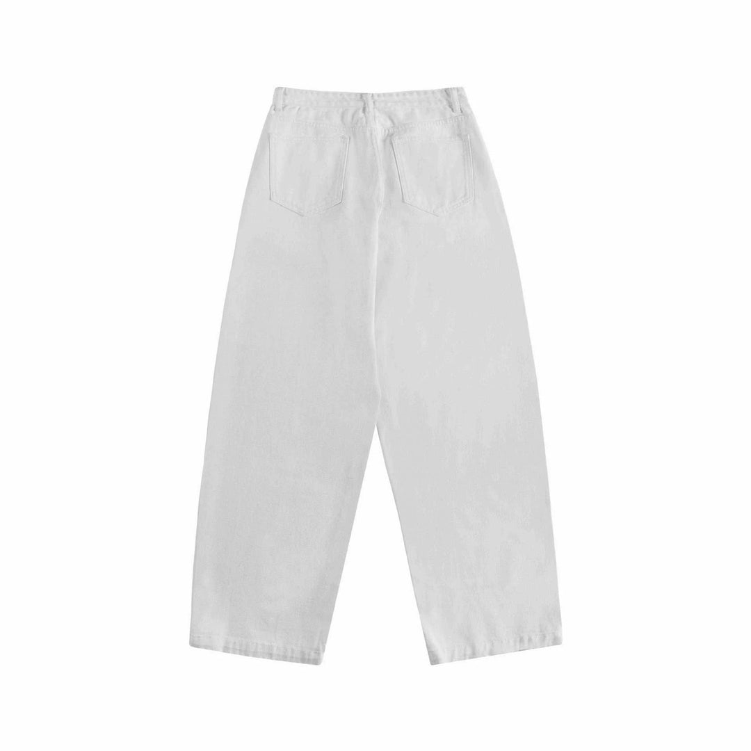 Damen High‑Waist Cropped-Jeans mit weitem Bein und Five‑Pocket Details Echoarchiv