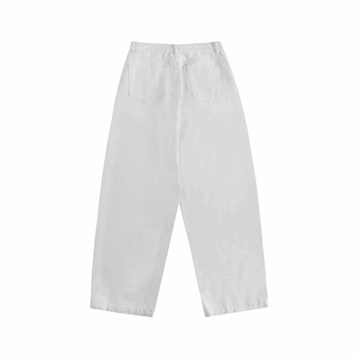 Damen High‑Waist Cropped-Jeans mit weitem Bein und Five‑Pocket Details Echoarchiv
