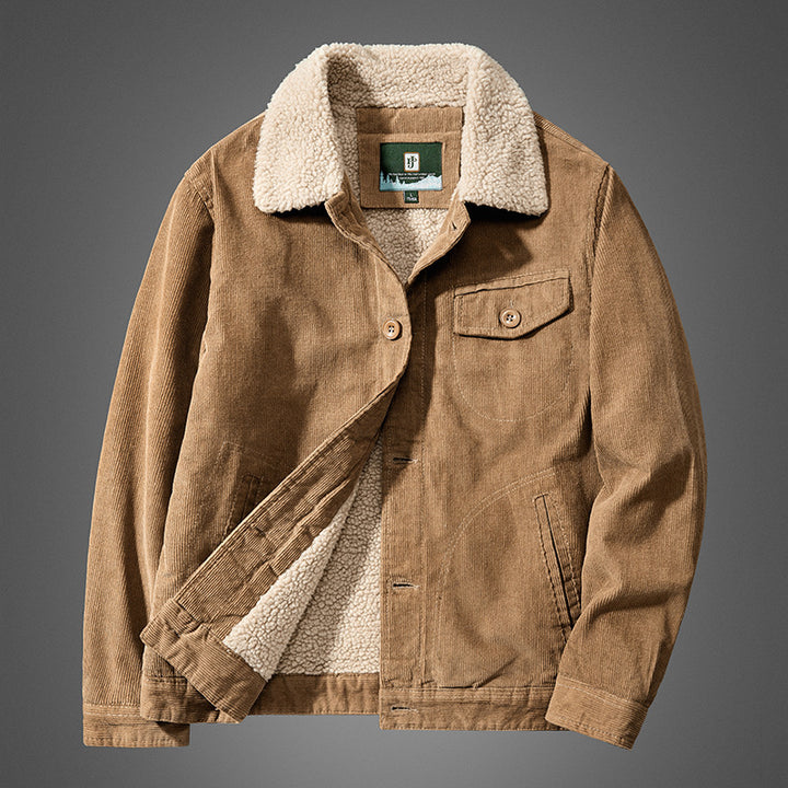 Herren bequeme Cordjacke mit Teddyfutter Echo Archive