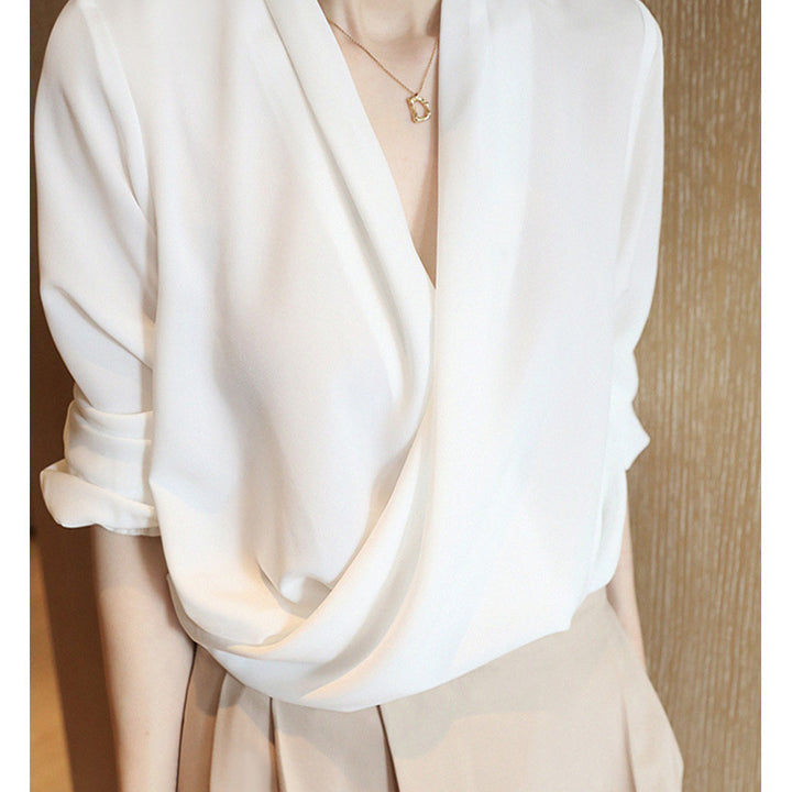 Damen Elegante Wickelbluse Echoarchiv