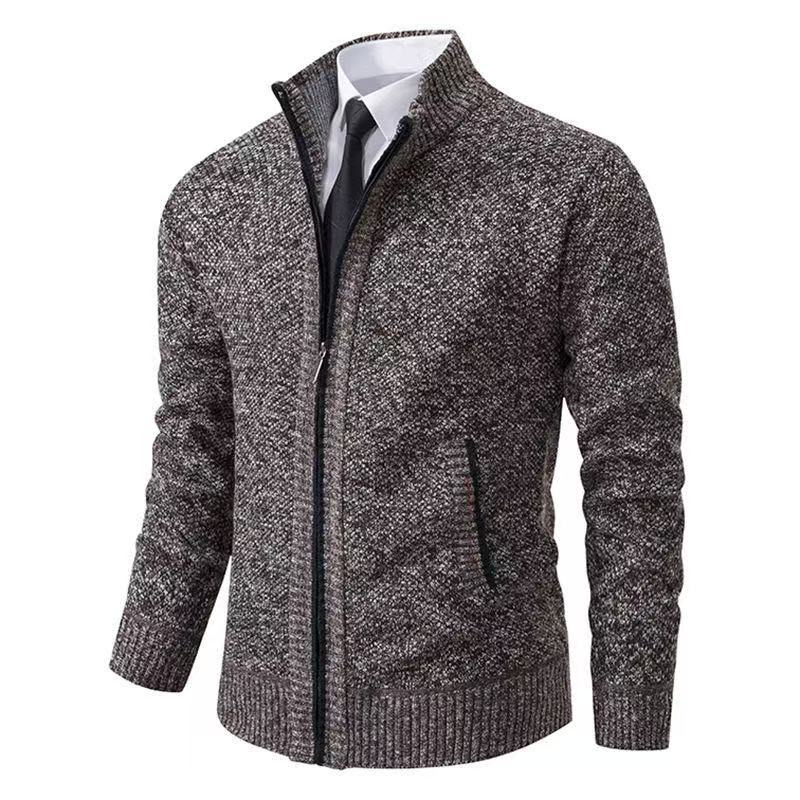 Herren nan Strickjacke mit Stehkragen und verdecktem Reißverschluss Echo Archiv
