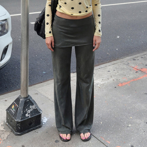 Damen weite Flared-Pants aus luxuriösem Veloursstoff Echo Archiv