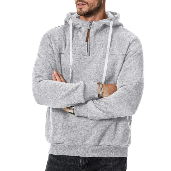 Herren modischer Kapuzensweater mit innovativem Reißverschluss und praktischen Kordelzügen Echoarchiv