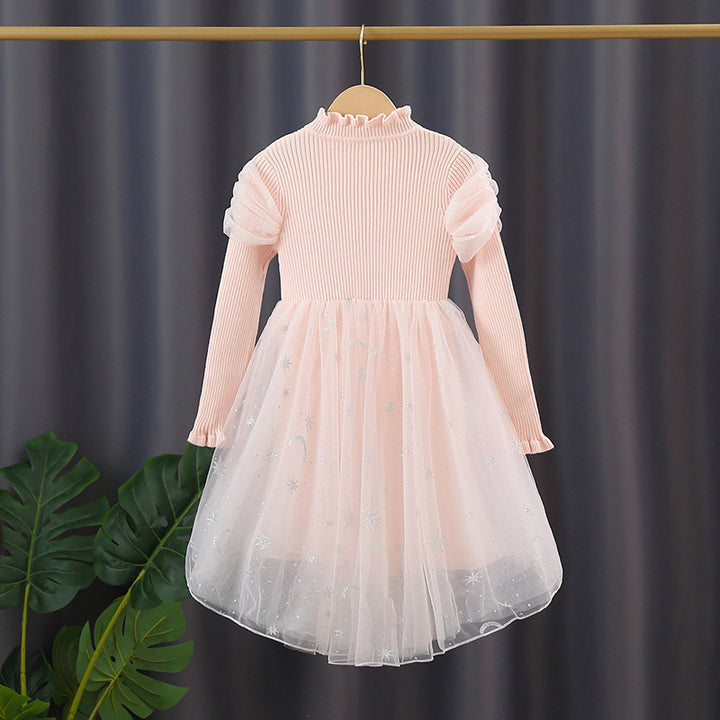 Mädchen festliches Tüllkleid mit funkelnden Applikationen Echo Archiv