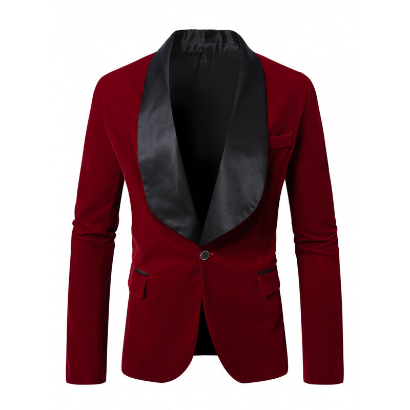Herren Samt Smoking-Blazer mit schimmerndem Satin-Revers Echoarchiv