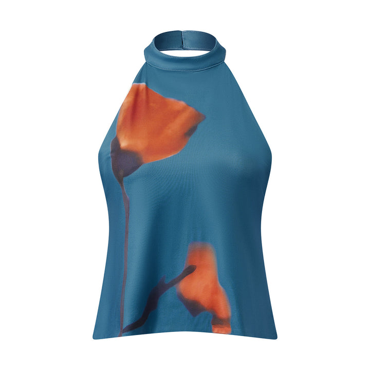 Damen Haltertop mit blühendem Design Echo Archiv
