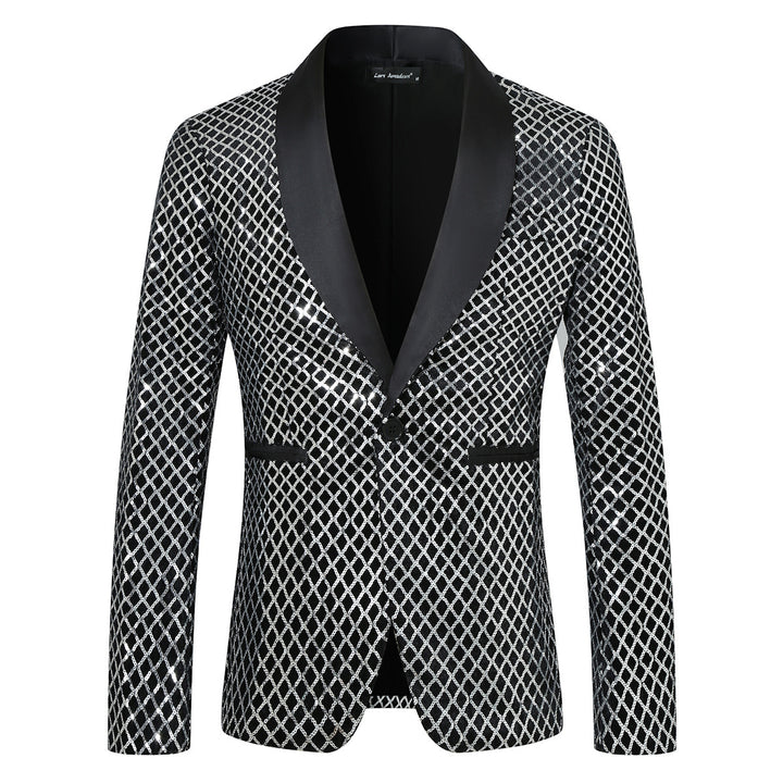 Herren Pailletten Blazer mit luxuriösem Design Echoarchiv