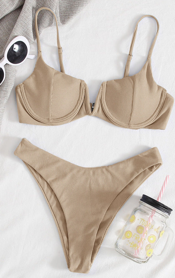 Damen Push-Up Bikini-Set mit elegantem Rippendesign Echo Archiv