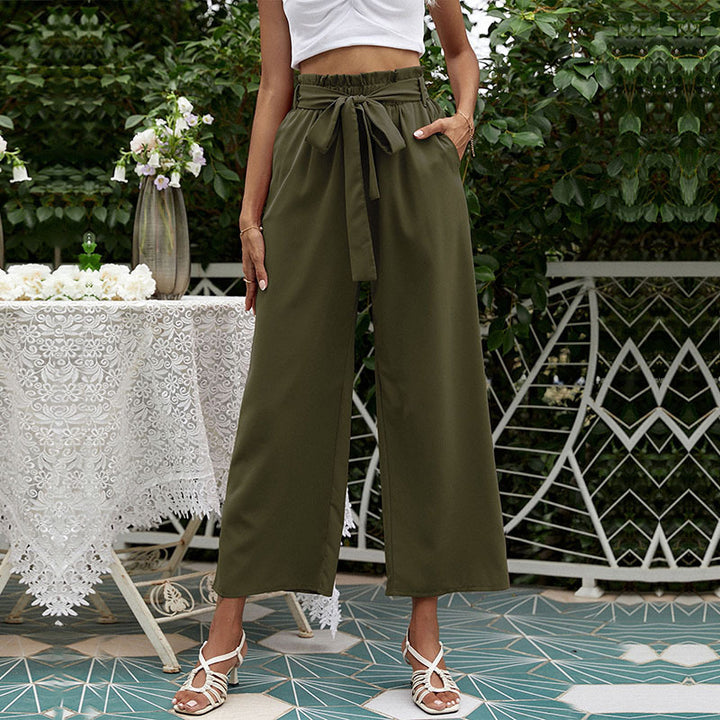 Damen Elegante Palazzo-Hose mit Taillengürtel Echo Archiv