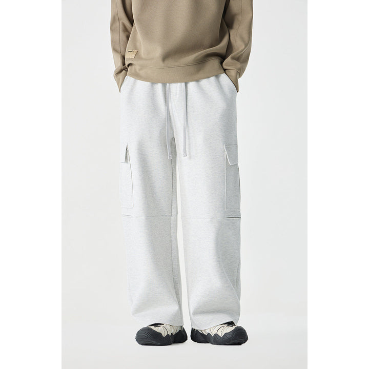 Damen Weite Cargo-Jogginghose aus French Terry mit Gummibund und aufgesetzten Klappentaschen Echoarchiv