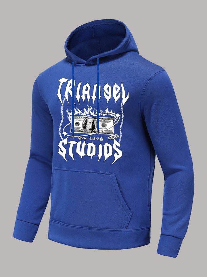 Herren Kapuzenpullover mit kreativem Grafikdruck Echoarchiv