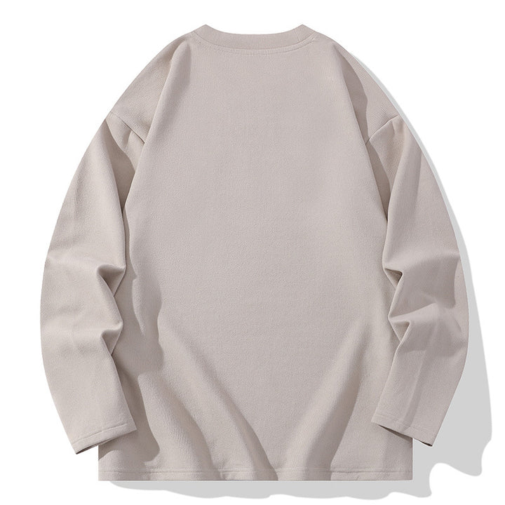 Herren Oversize-Langarmshirt aus strukturierter Baumwollmischung mit Brusttaschen-Detail Echo Archiv