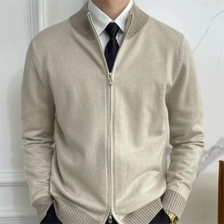 Herren Elegante Strickjacke mit Stehkragen Echo Archiv