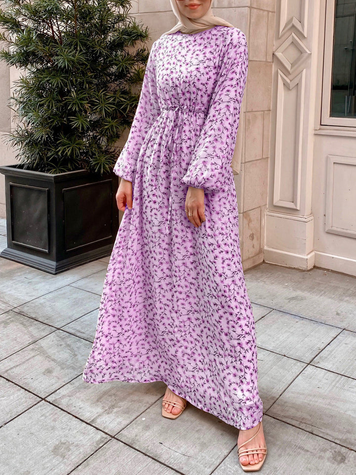 Damen Elegantes Maxikleid mit floralen Mustern Echo Archiv