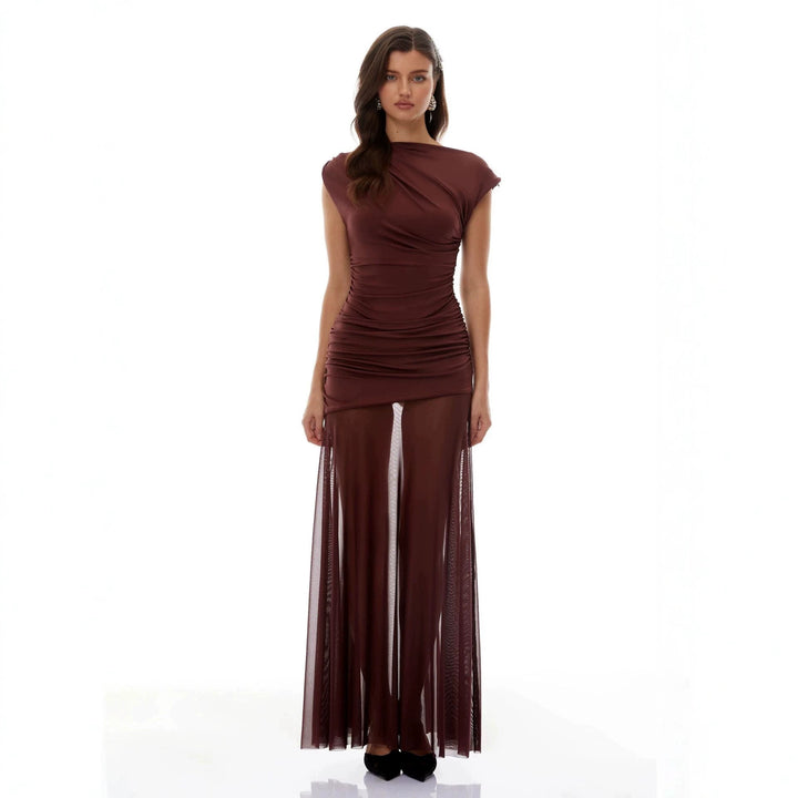 Damen Elegantes Wickelkleid mit Rüschendetails Echo Archiv