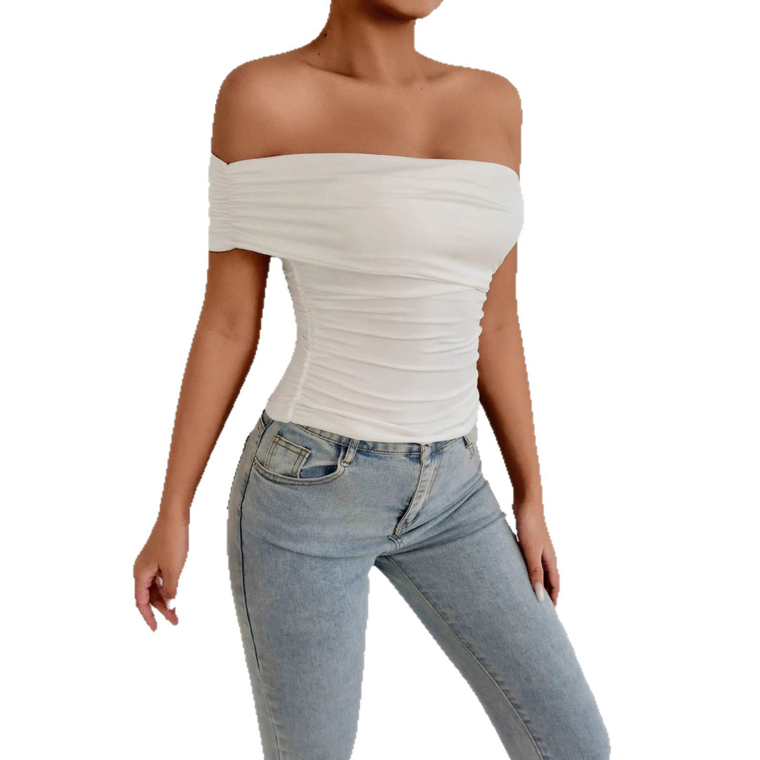 Damen Off-Shoulder Oberteil mit raffinierten Rüschendetails Echo Archiv