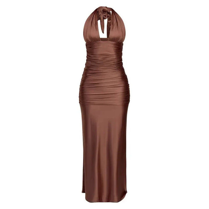 Damen Elegantes Wickelkleid mit tiefem V-Ausschnitt und figurformender Raffung Echo Archiv