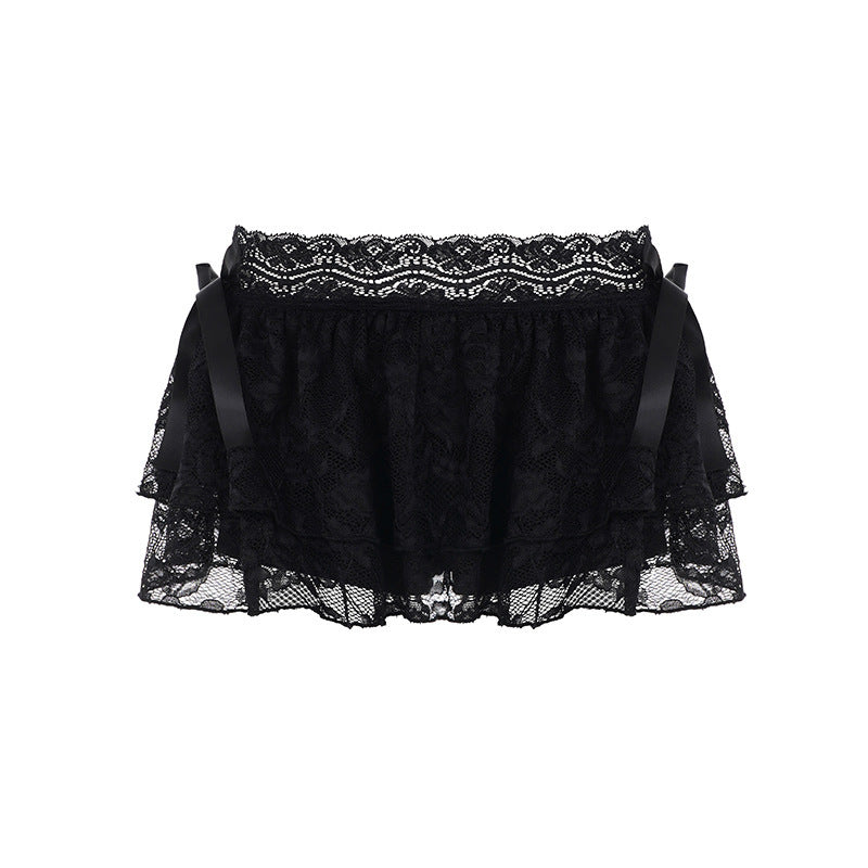 Damen verspielte Spitzen-Shorts mit Rüschendetails Echo Archiv