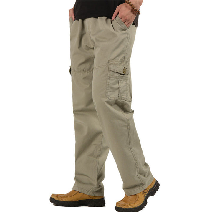 Herren Cargohose mit elastischem Bund, multifunktionalen Utility‑Taschen und geradem Schnitt Echoarchiv