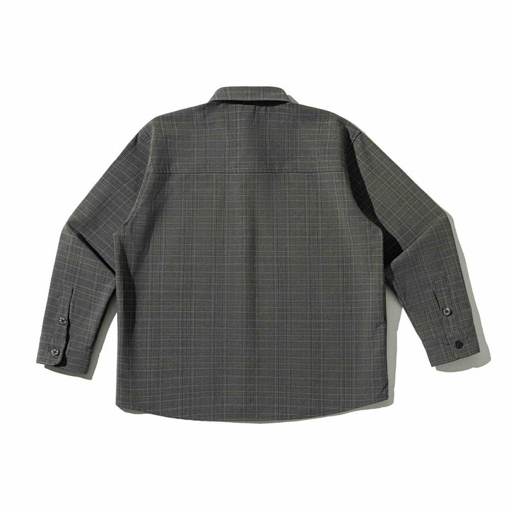 Herren Boxy Glencheck-Hemdjacke mit verlängertem Saum und aufgesetzter Brusttasche Echoarchiv