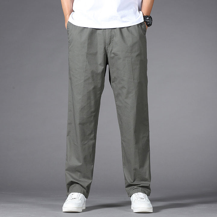 Herren Legere Relaxed-Fit Chinohose aus Baumwollmix mit elastischem Bund Echo Archiv
