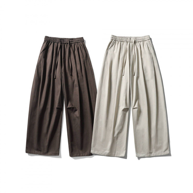 [Unisex] Weite Leinenmix-Hose mit elastischem Bund und Tunnelzug Echo Archiv